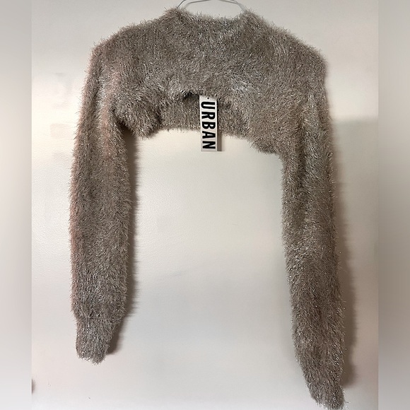 XS silver/ivory sparkle shrug - Picture 2 of 3